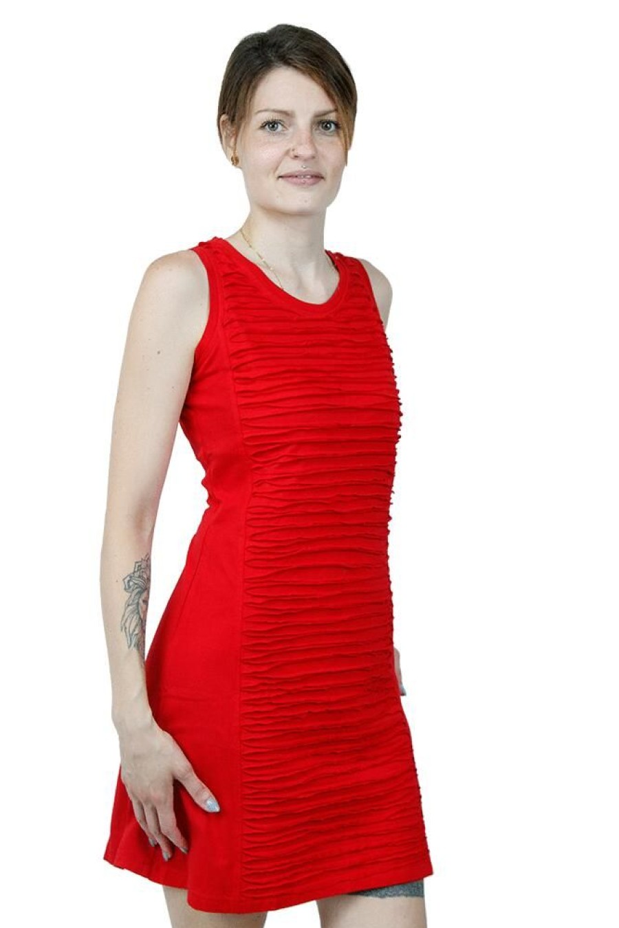 Damen NEPALAYA Kleider | Fairtrade Damen Kurzes Cut-Out-Sommerkleid Aus Bio-Baumwolle Katharina