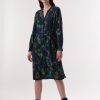 Damen LANIUS Kleider | Kleid Print Winterlotus Aus Tencel