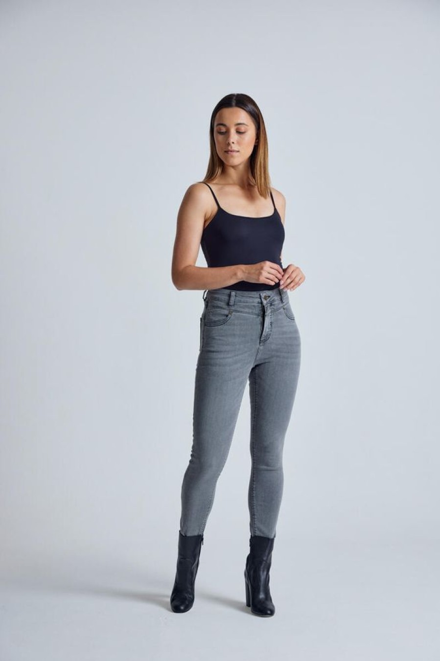 Damen Flax and Loom Jeans | High Waist Skinny Jeans Nina