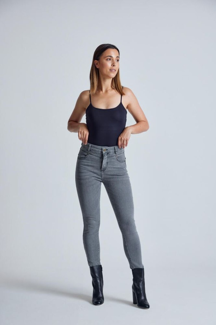 Damen Flax and Loom Jeans | High Waist Skinny Jeans Nina