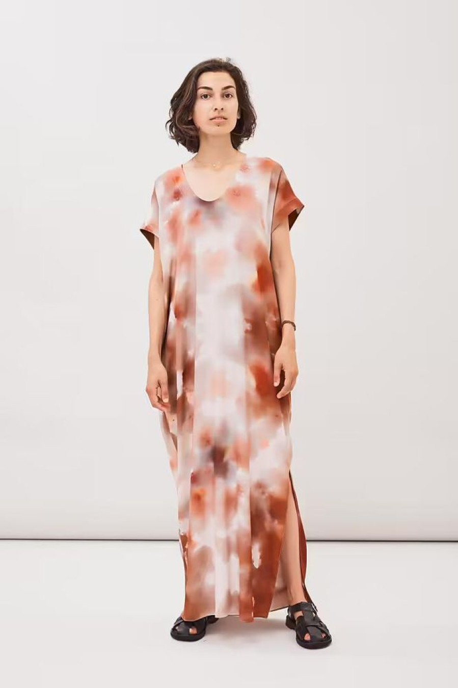 Damen Maska Kleider | Kirsi - Long Printed Viscose Dress