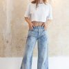 Damen L´Ago Verde Jeans | Reggae - Weite Culotte Jeans