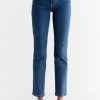 Damen Evermind Jeans | Evermind - Damen Straight Fit Jeans Aus Bio-Baumwolle Wq1009