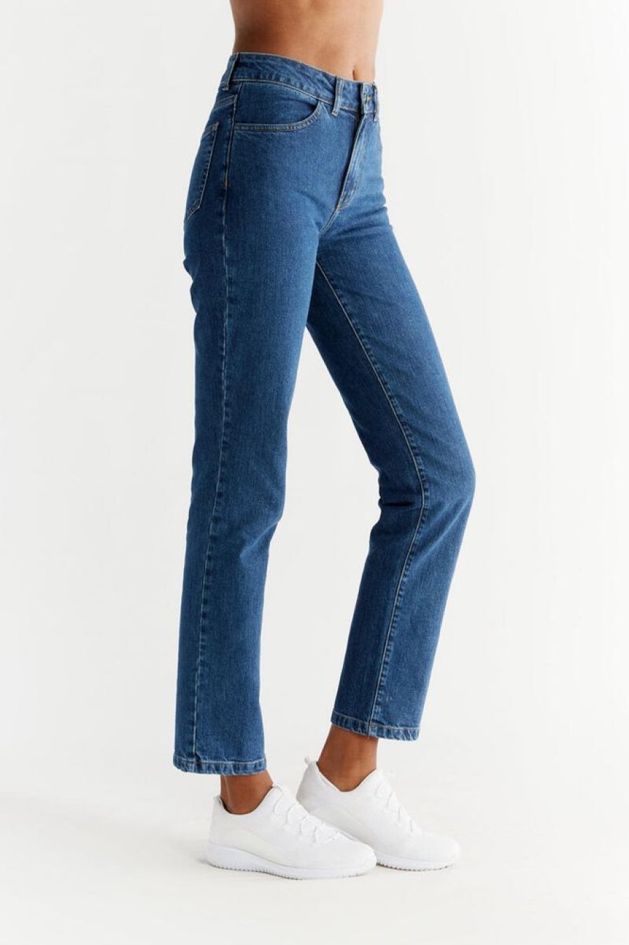 Damen Evermind Jeans | Evermind - Damen Straight Fit Jeans Aus Bio-Baumwolle Wq1009