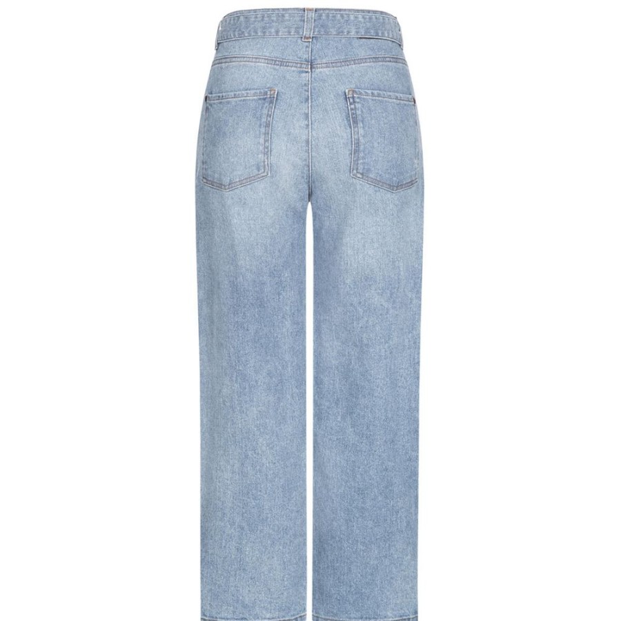 Damen Feuervogl Jeans | Flora | Wide Leg | High Waist | Ankle | Hemp Denim