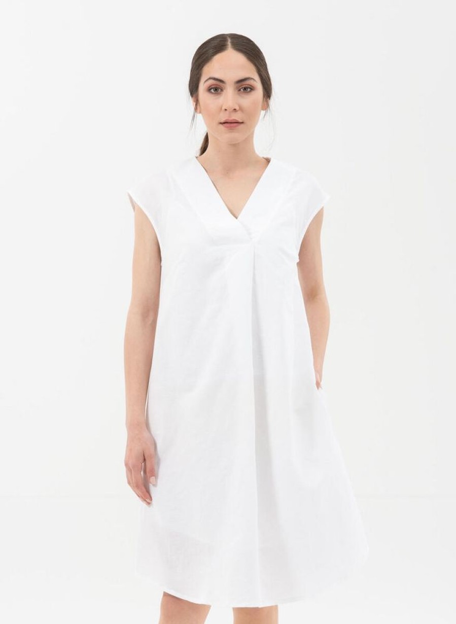 Damen ORGANICATION Kleider | Kleid Aus Leinen Mit Bio-Baumwolle