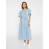 Damen KnowledgeCotton Apparel Kleider | Kleid Mit Bindegurt Aus Bio-Leinen