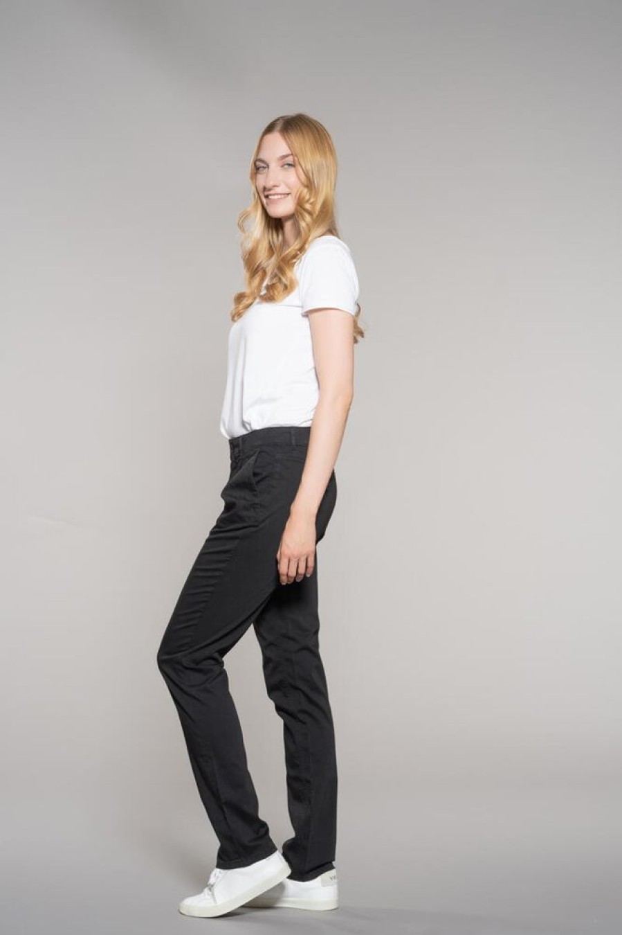 Damen Feuervogl Hosen | Business Chino Linda Mit Bundfalte