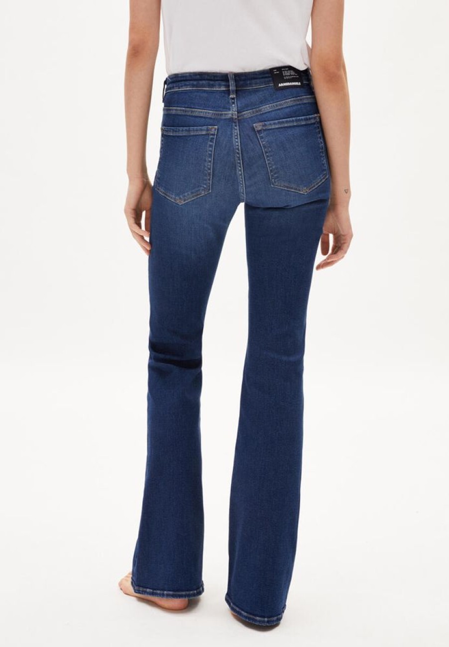 Damen ARMEDANGELS Jeans | Anamaa X Stretch - Damen Flared Leg Mid Waist Aus Bio-Baumwoll Mix