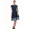 Damen SinWeaver alternative fashion Kleider | Sommerkleid Aus Jeans Bio-Baumwolle Denim Blau