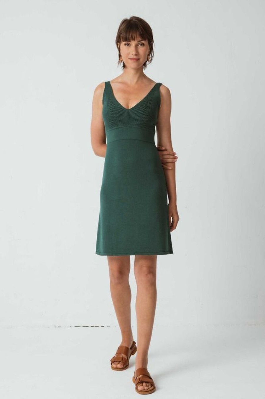 Damen SKFK Kleider | Kleid Amalur - Deep Green