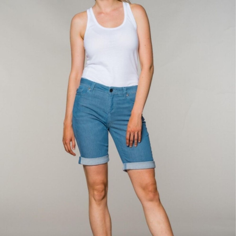 Damen Feuervogl Jeans | Fv-Mol:Ly | Bermuda Shorts | Light Denim