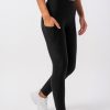 Damen Tripulse Hosen | Vielseitige Damen Sport & Yoga Leggings Aus Tencel Mit Seitentaschen - Schwarz