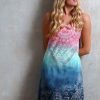 Damen The Spirit of OM Kleider | Sommerkleid Indigo/Peach