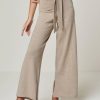 Damen YOU LOOK PERFECT Hosen | 100% Merino Weite Strickhose Mit Schleife "Bailey"