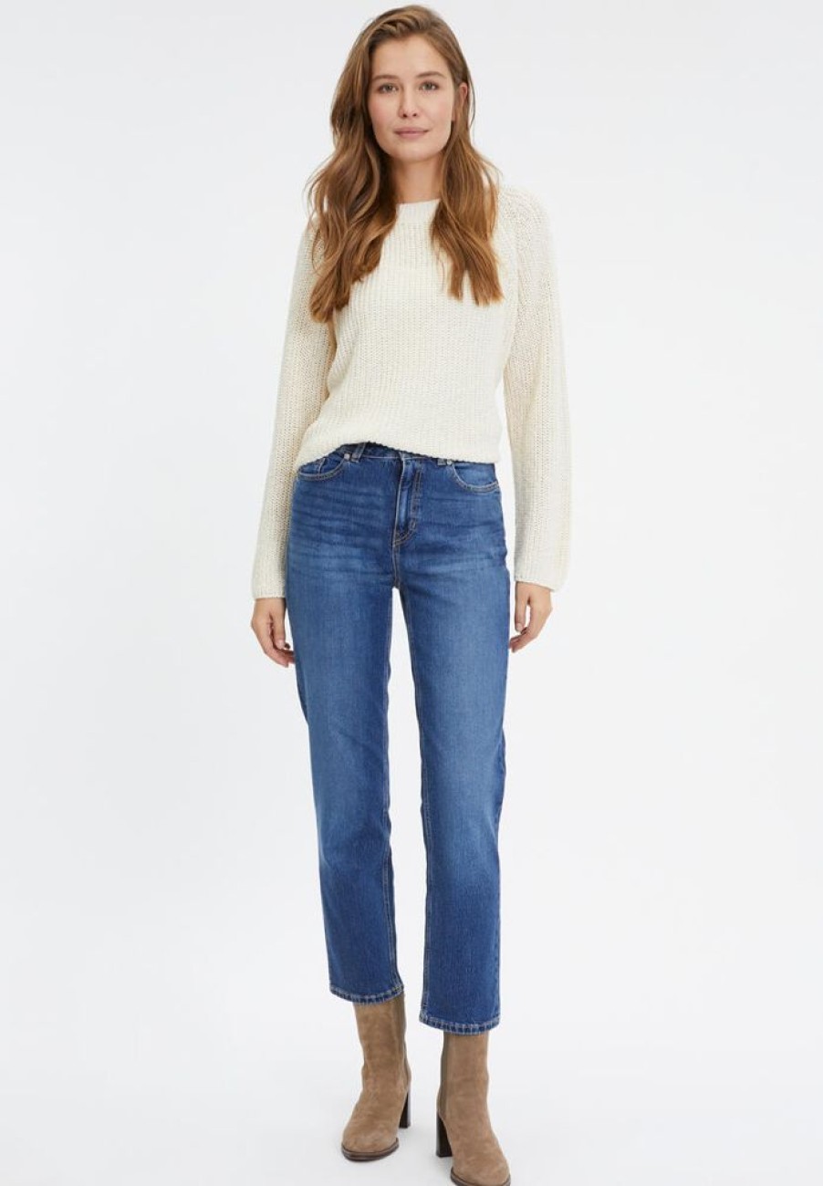 Damen FUTURE:PEOPLE. Jeans | 05:00 Straight Fit, Mid Waist, Cropped