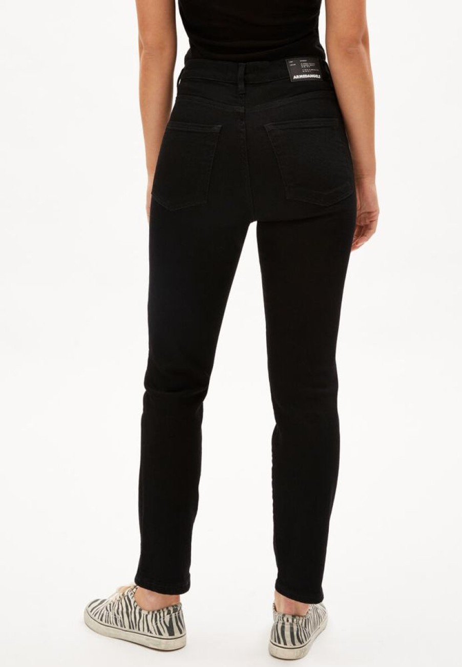 Damen ARMEDANGELS Jeans | Lejaani X Stretch - Damen Straight Leg High Waist Aus Bio-Baumwoll Mix