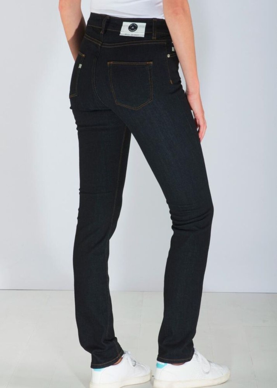 Damen Mud Jeans Jeans | Jeans Straight Fit - Swan - Strong Blue