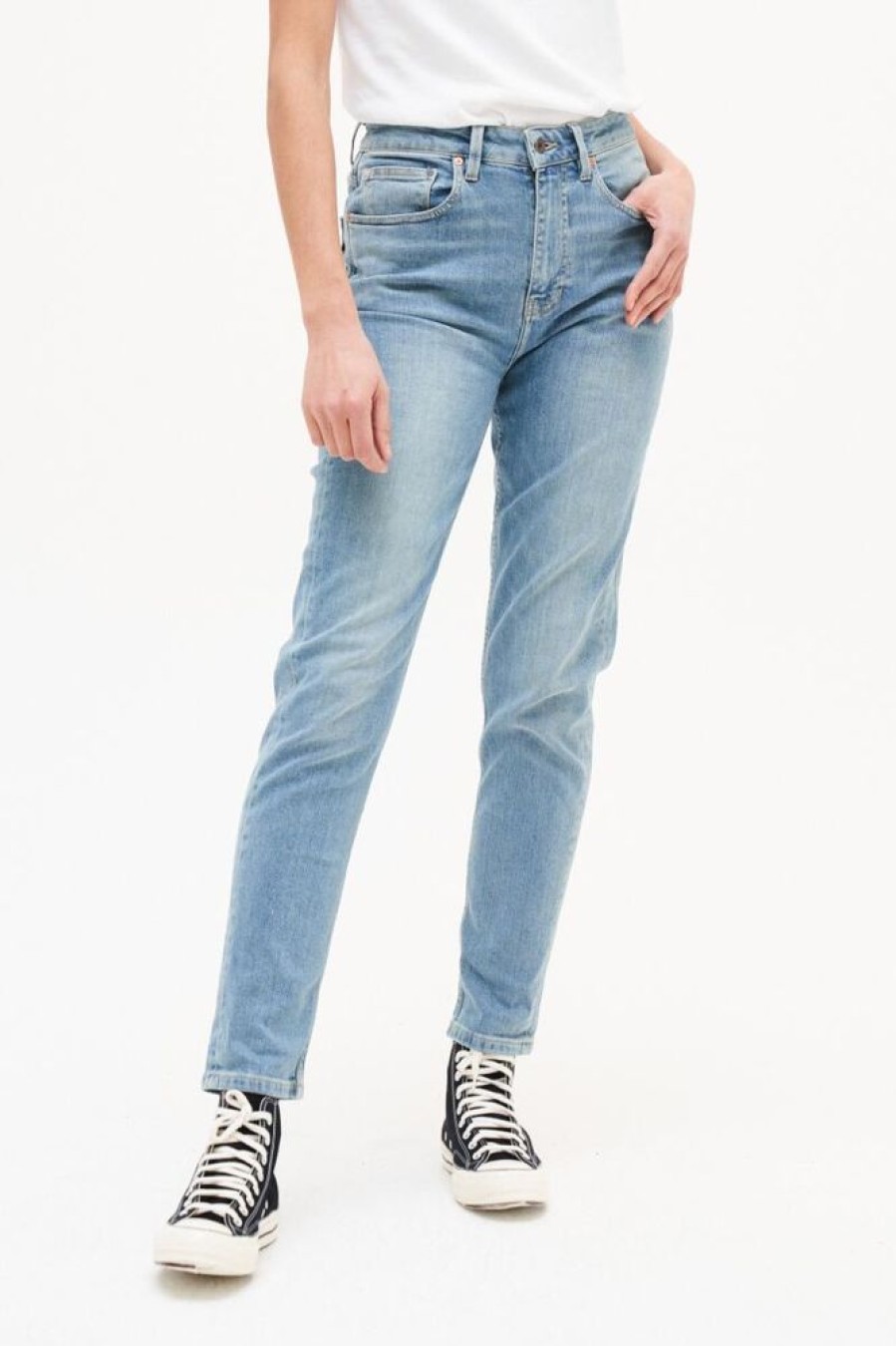 Damen Kuyichi Jeans | Jeans Loose Tapered Fit Mit Hohem Bund Und Schmalzulaufendem Bein - Nora