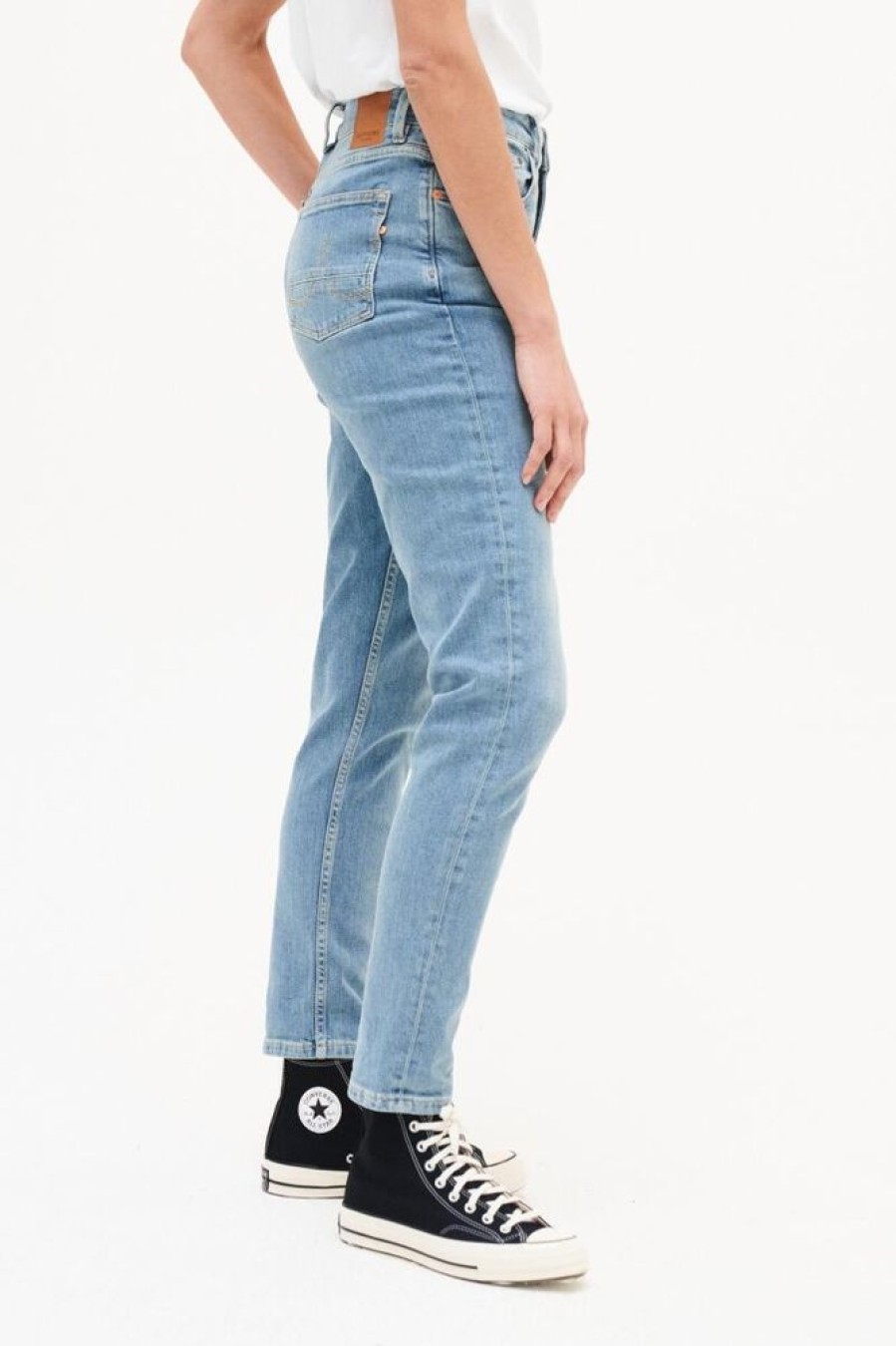 Damen Kuyichi Jeans | Jeans Loose Tapered Fit Mit Hohem Bund Und Schmalzulaufendem Bein - Nora