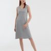 Damen Leela Cotton Kleider | Damen Kleider Armellos Bio-Baumwolle Sommerkleid Kleid