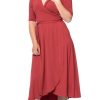 Damen Ingoria Kleider | Wanda Wickelkleid Mit Schalkragen Mit 3/4 Armel