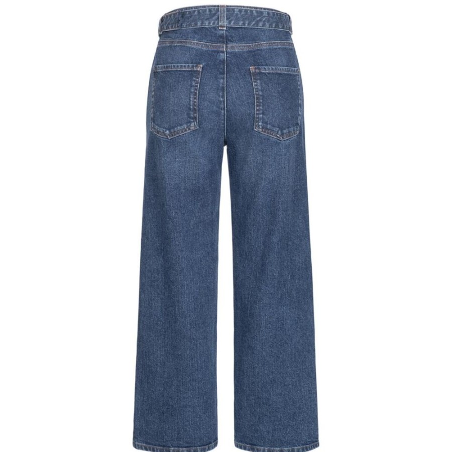 Damen Feuervogl Jeans | Flora | Wide Leg | High Waist | Ankle | Hemp Denim