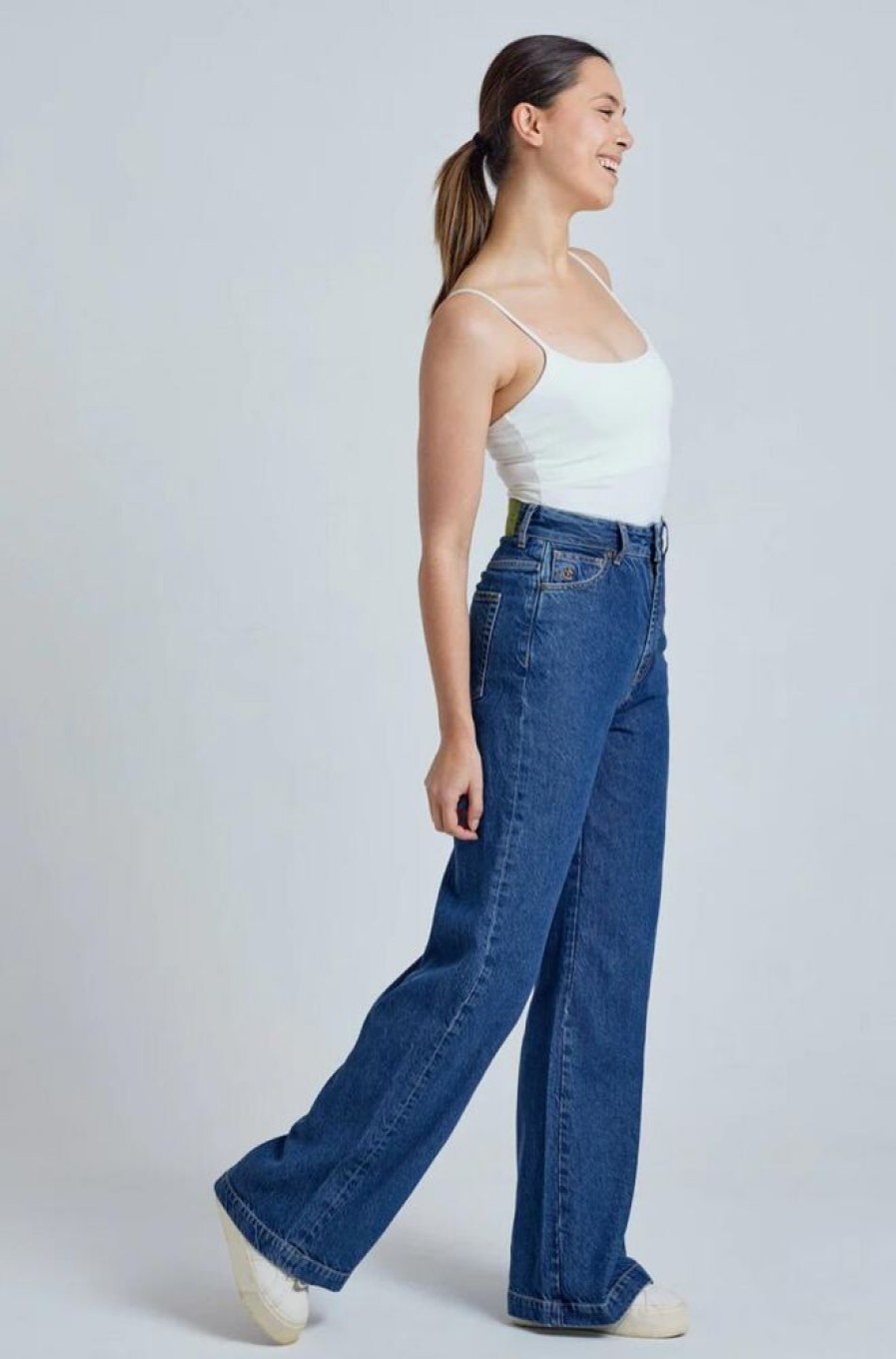 Damen Flax and Loom Jeans | Wide Leg Jeans Modell: Etta