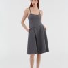 Damen Leela Cotton Kleider | Damen Tragerkleid Bio-Baumwolle Jersey Kleid Sommerkleid 1734