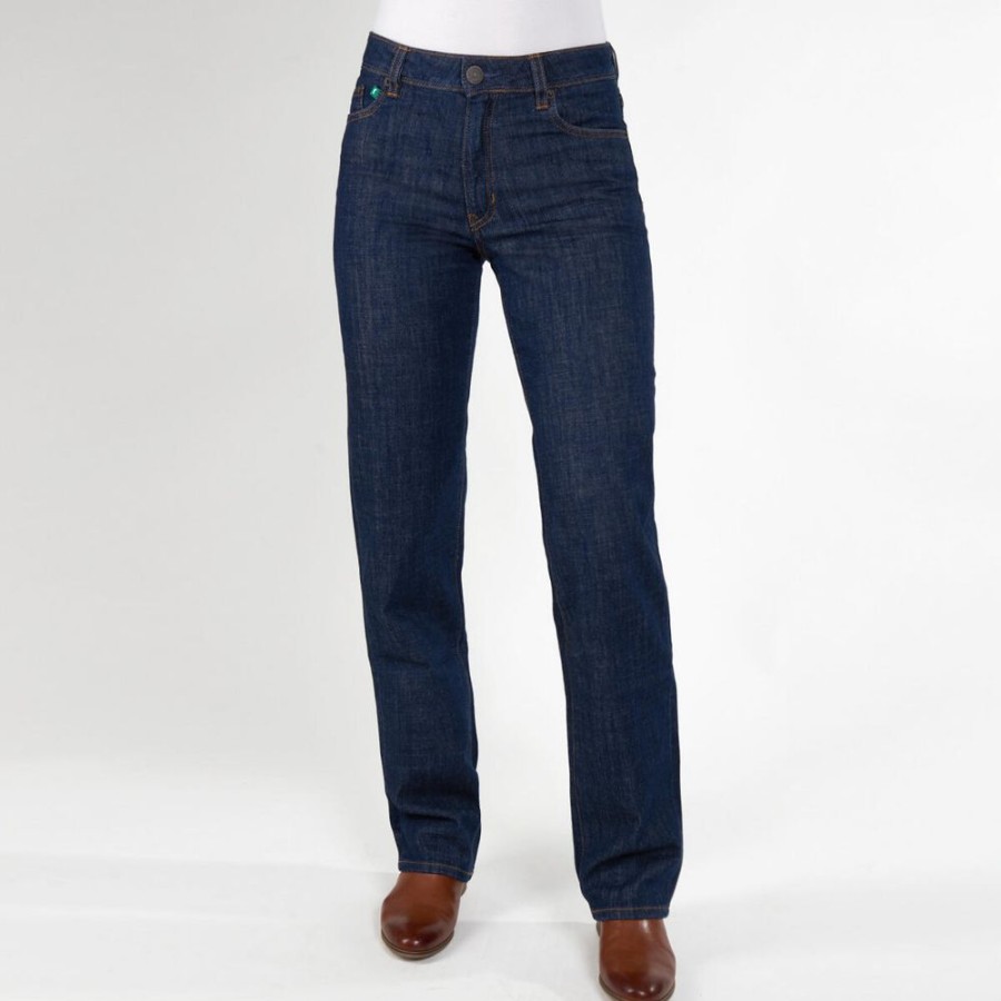 Damen fairjeans Jeans | Damenjeans Classic, Gerades Bein, Hoher Bund, In Farben Navy Und Waves