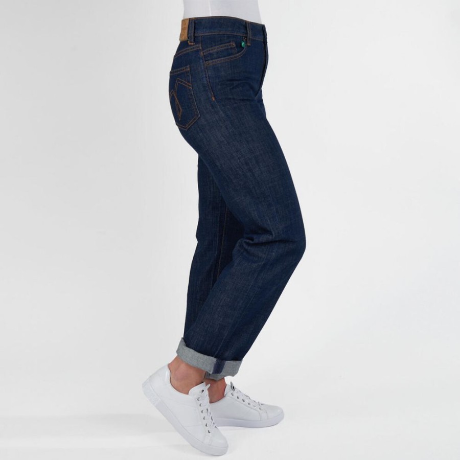 Damen fairjeans Jeans | Damenjeans Classic, Gerades Bein, Hoher Bund, In Farben Navy Und Waves