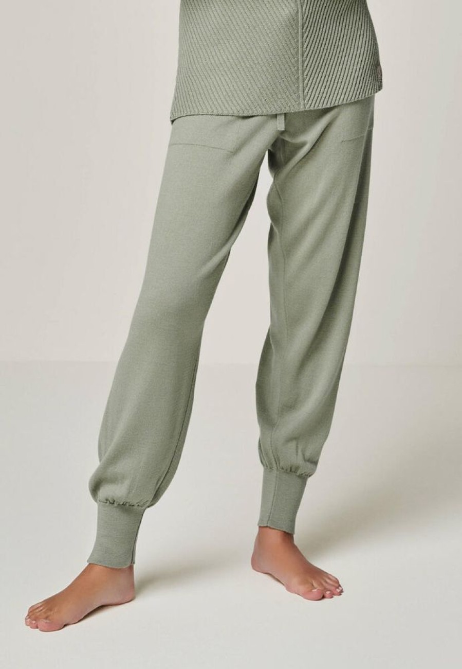 Damen YOU LOOK PERFECT Hosen | 100% Merino Jogging-Strickhose Mit Taschen "Bella"