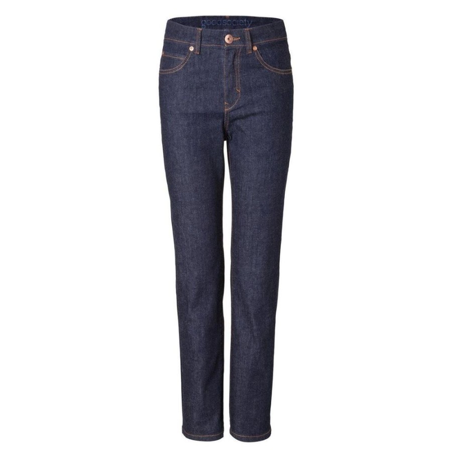 Damen goodsociety Jeans | Womens High Waist Straight Raw One Wash