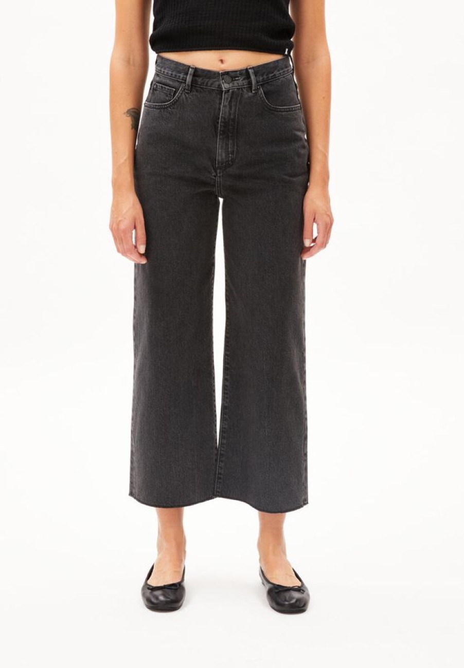 Damen ARMEDANGELS Jeans | Enijaa Cropped - Damen Denim High Waist Wide Leg Aus Recycelter Baumwolle