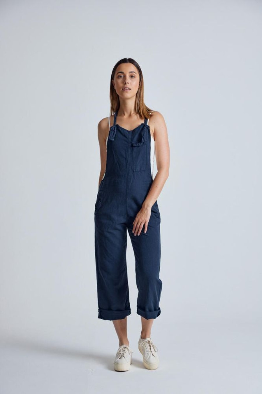 Damen Flax and Loom Hosen | Leinen Latzhose Mary Lou