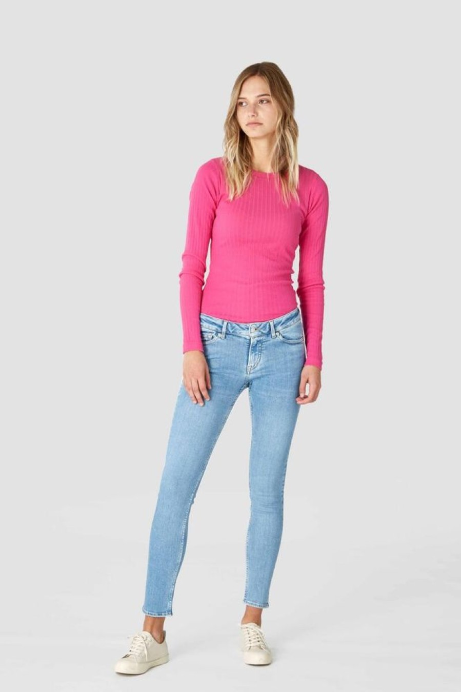 Damen Kings Of Indigo Jeans | Jeans Skinny Fit - Juno High - Eco Myla Light Used/Mid Blue