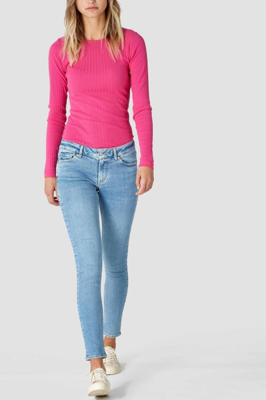 Damen Kings Of Indigo Jeans | Jeans Skinny Fit - Juno High - Eco Myla Light Used/Mid Blue