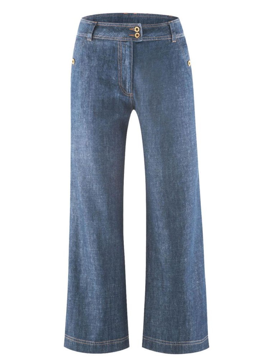 Damen HempAge Jeans | Hempage Damen Culotte-Jeans Hanf/Bio-Baumwolle