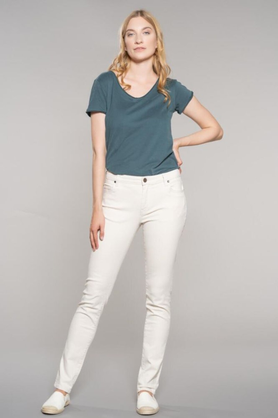 Damen Feuervogl Jeans | Fv-Sve:Nja | Slim Fit | Medium Waist | Jeans | Raw Undyed