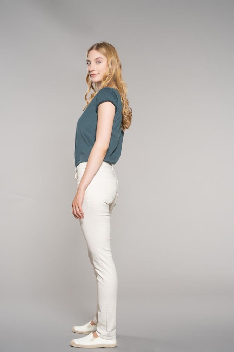 Damen Feuervogl Jeans | Fv-Sve:Nja | Slim Fit | Medium Waist | Jeans | Raw Undyed