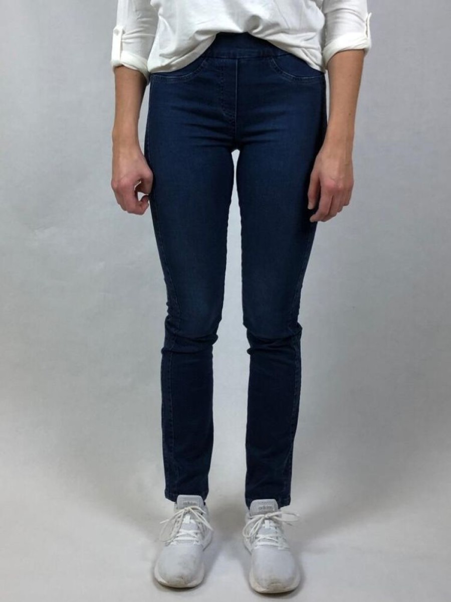 Damen bloomers Jeans | Dunkelblaue Weiche Jeans