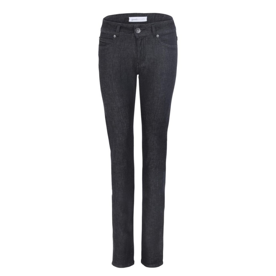 Damen goodsociety Jeans | Womens Slim Jeans Black Light One Wash