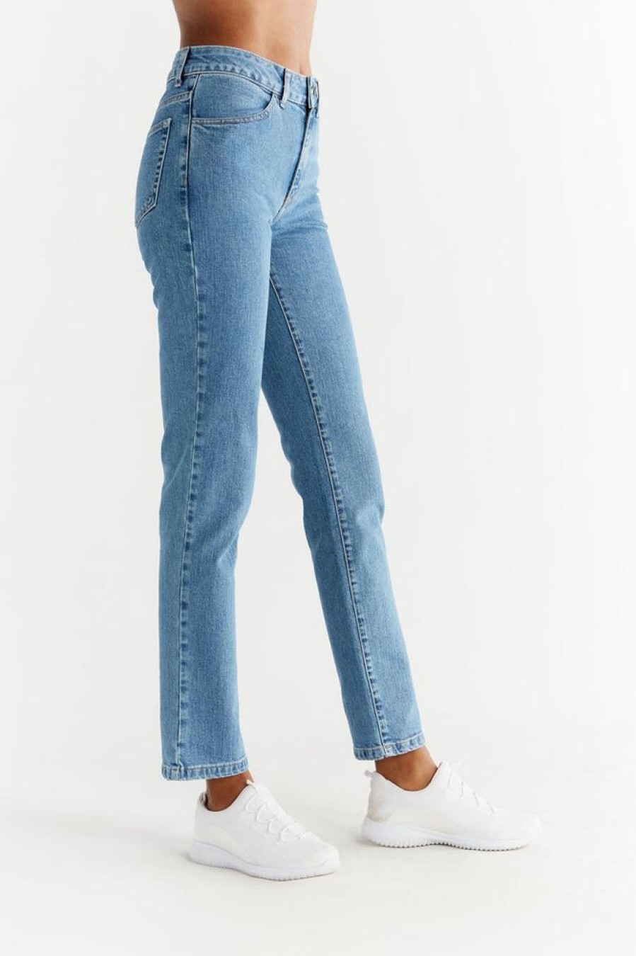 Damen Evermind Jeans | Evermind - Damen Straight Fit Jeans Aus Bio-Baumwolle Wq1009