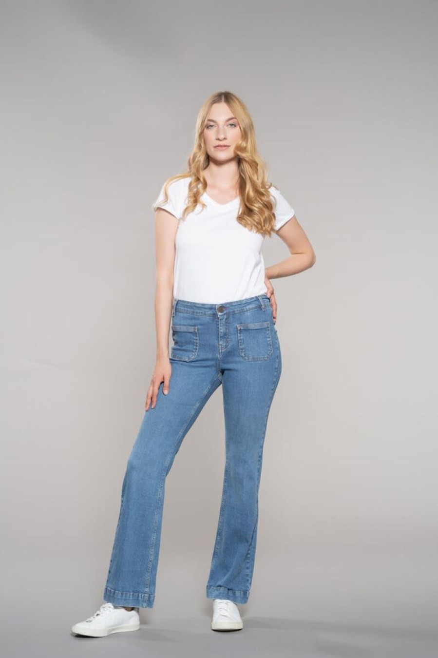 Damen Feuervogl Jeans | Fv-Ben:Te | Bootcut | High Waist | Hyperflex