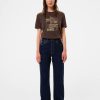 Damen Nudie Jeans Jeans | Wide Leg Jeans Clean Eileen - Indigo Dipped