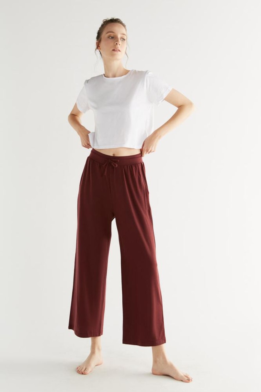 Damen True North Hosen | True North Damen Wide Leg Pants Aus Tencel Lyocell T1322