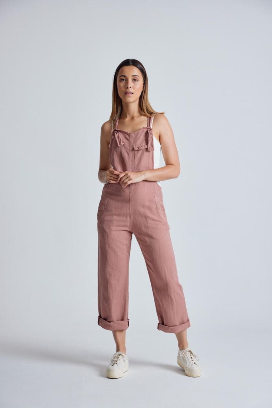 Damen Flax and Loom Hosen | Leinen Latzhose Mary Lou