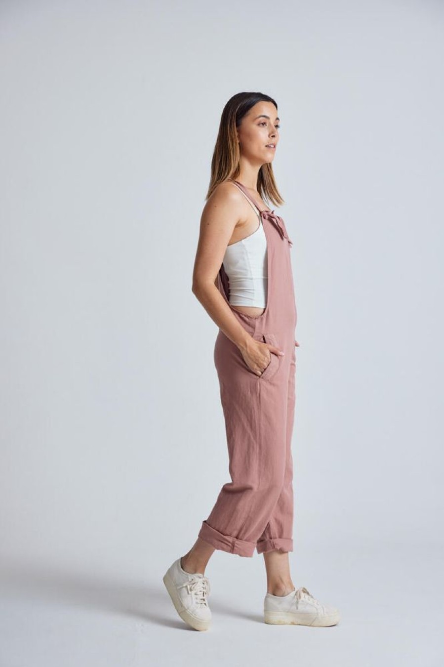 Damen Flax and Loom Hosen | Leinen Latzhose Mary Lou