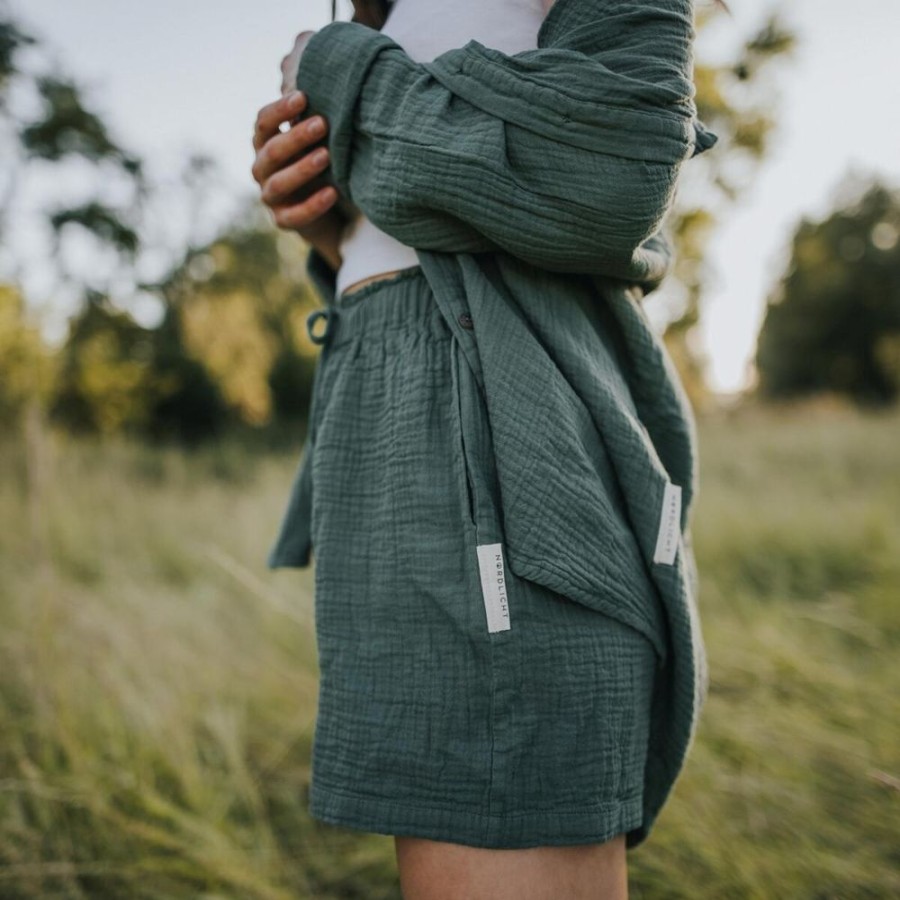 Damen NORDLICHT Hosen | Musselin Shorts Aus 100% Bio-Baumwolle Leja