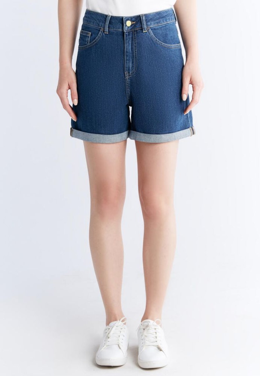 Damen Evermind Jeans | Women'S Mom Shorts-Wn3020